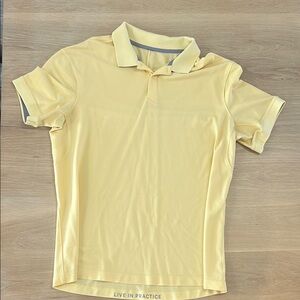 Lululemon Athletica Yellow Polo Shirt with White Collar